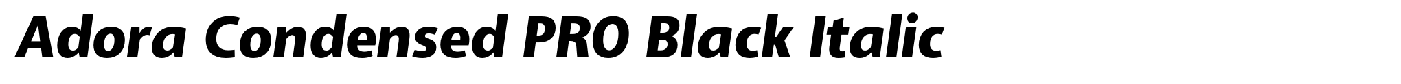 Adora Condensed PRO Black Italic image